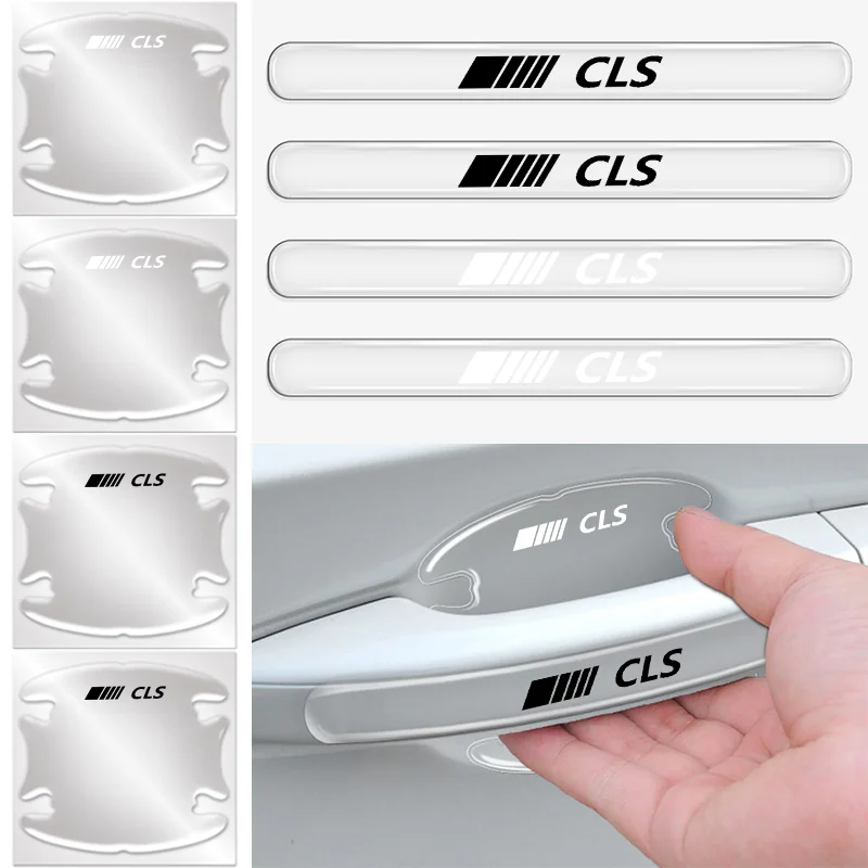 8 шт. прозрачная наклейка из ТПУ на дверную ручку автомобиля защитная полоса от