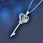 Женское Ожерелье Smyoue из серебра 0,5 пробы с искусственной подвеской 100% карат