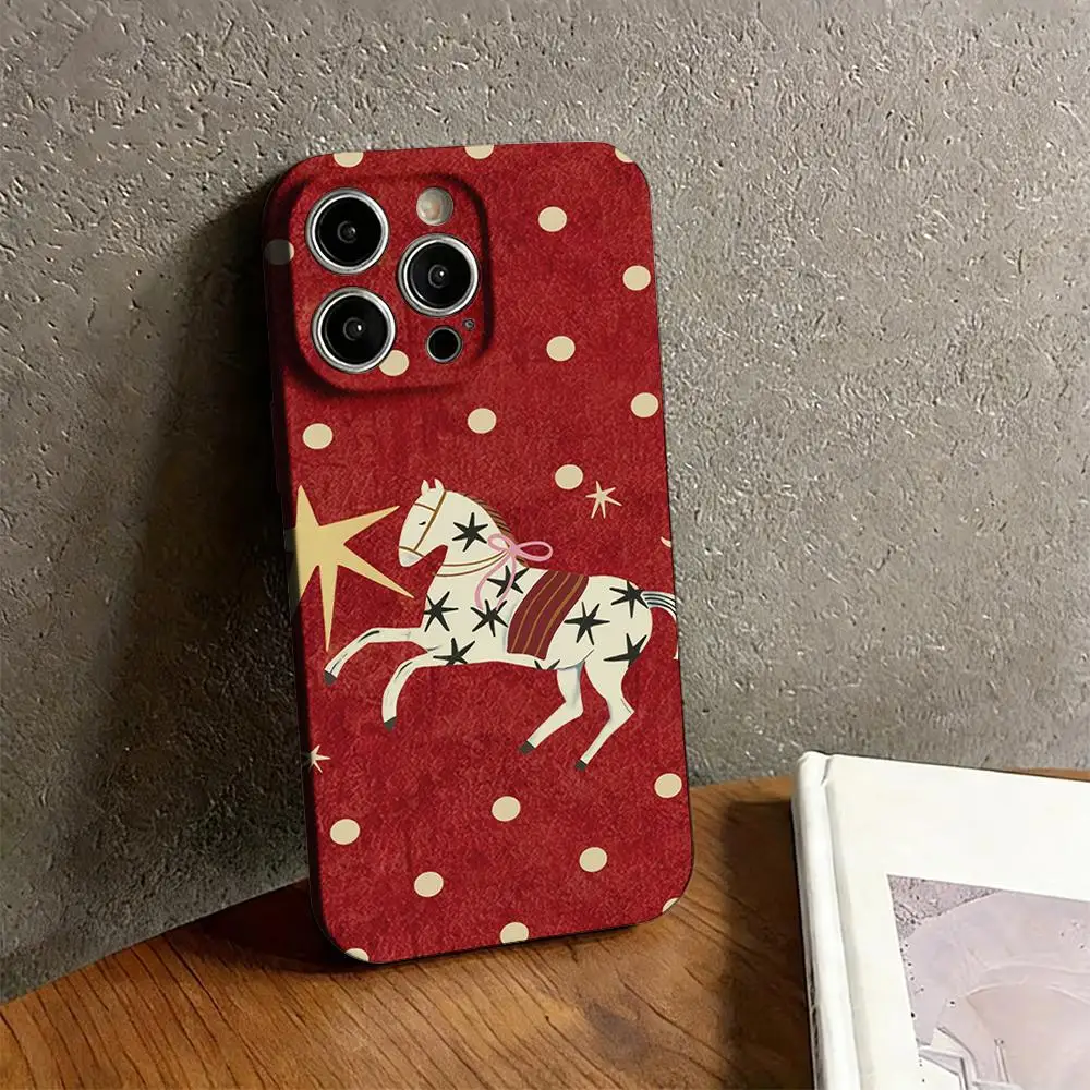 Фото Чехол для телефона с узором «Звезда, Луна, Пони» подходит для iPhone 17 16 15 14 13 12 11 Pro/Max/Plus, противоударный и противоотрывный. №3