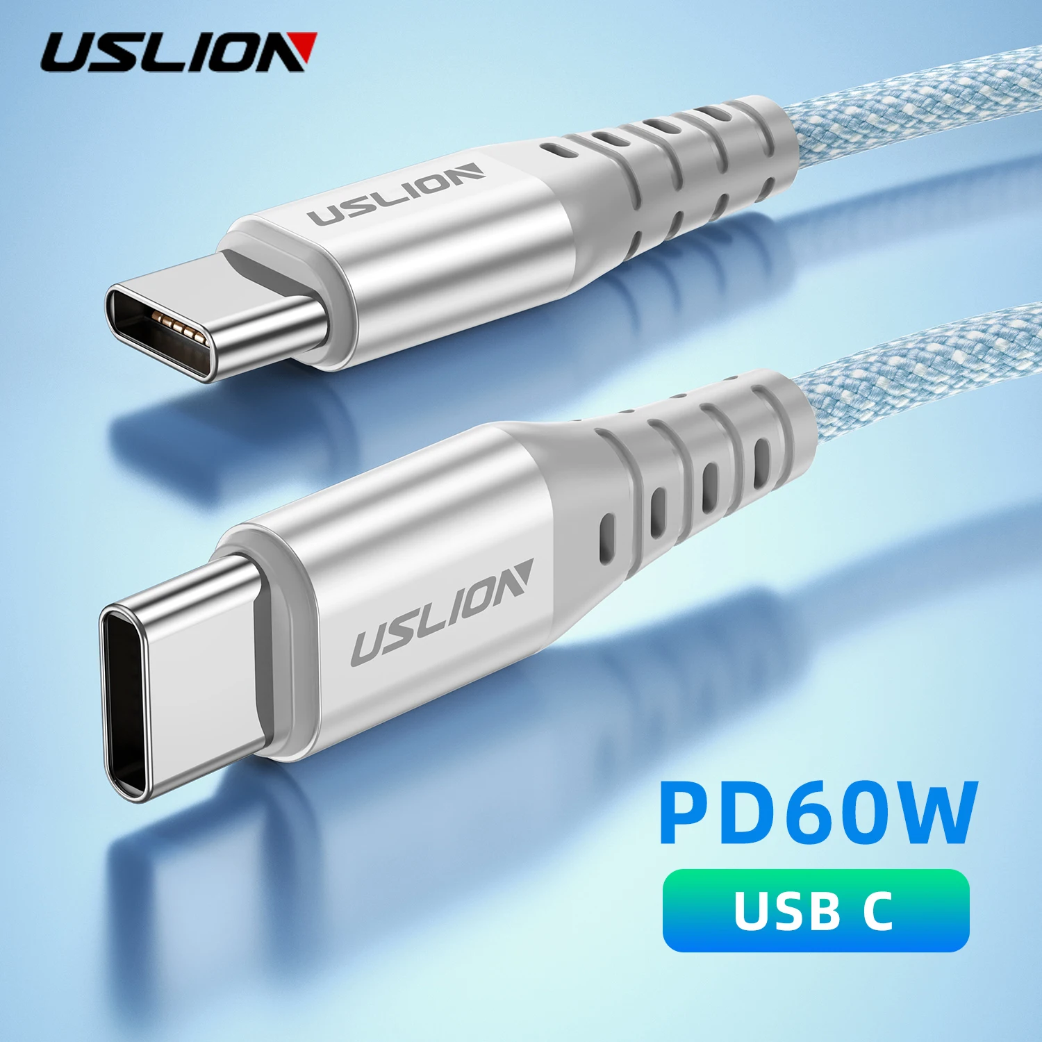 

USLION Type C to Type C Cable for iPhone 15 Pro Max iPad PD 60W Fast Charging Data Cord For Xiaomi 14 Redmi 13 Oneplus Samsung
