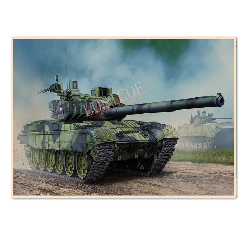 

Modern tanks Vintage Kraft Paper Posters & Prints WW II Panzer Armored Picture Wall Art Painting Military Wall Chart Home Decor