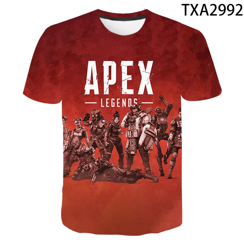 

Fun Apex Legends-Men's D-print Short Sleeve T-shirt Summer Men and Women Fashion Street Casual Shirt Children's Tops