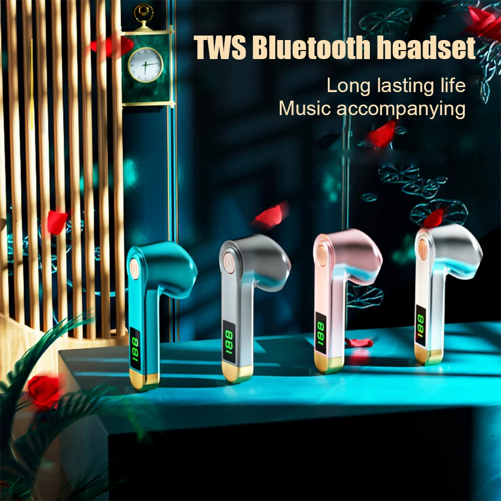 

H01 Hands-Free Wireless Headphone Digital Display Button Control Headset Bluetooth-compatible Business Earphone For Driving