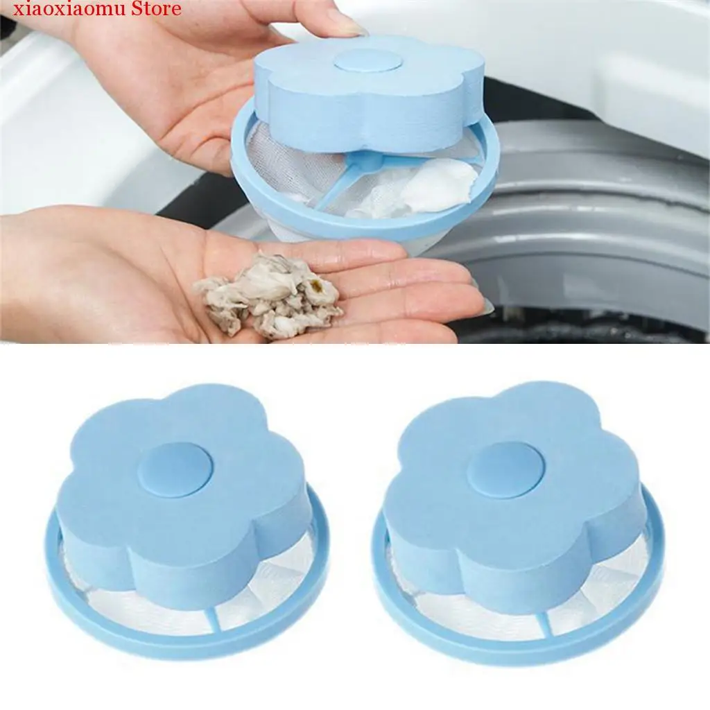 

2PC Mesh Filtering Hair Removal Floating Filter Bag Washer Style Laundry Clean Dirty Fiber Collector Washing