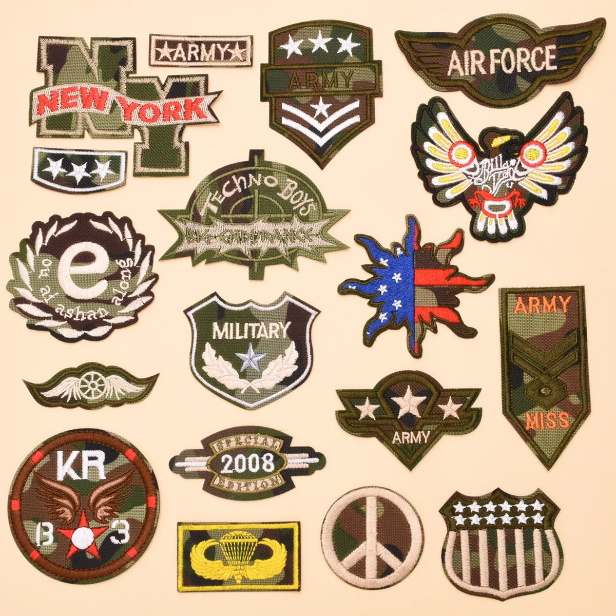 

Modern Camouflage Patches for Clothing Thermoadhesive Patches Patch Iron on Embroidery Patches on Clothes Applique