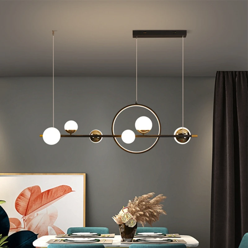 

Modern Led Pendant Lights Glass Ball Hanglamp For Dining Room Bedroom Study Bar Decor Lighting Nordic Home Luminaire Suspension