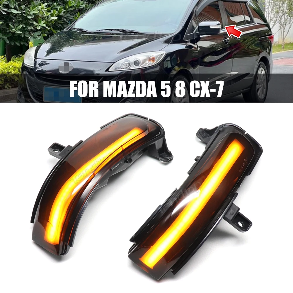 

Динамический указатель поворота для Mazda CX-7 CX7 2008-2014 8 MPV 2011-2015 Mazda 5 2010-2013 последовательный боковой габаритный индикатор