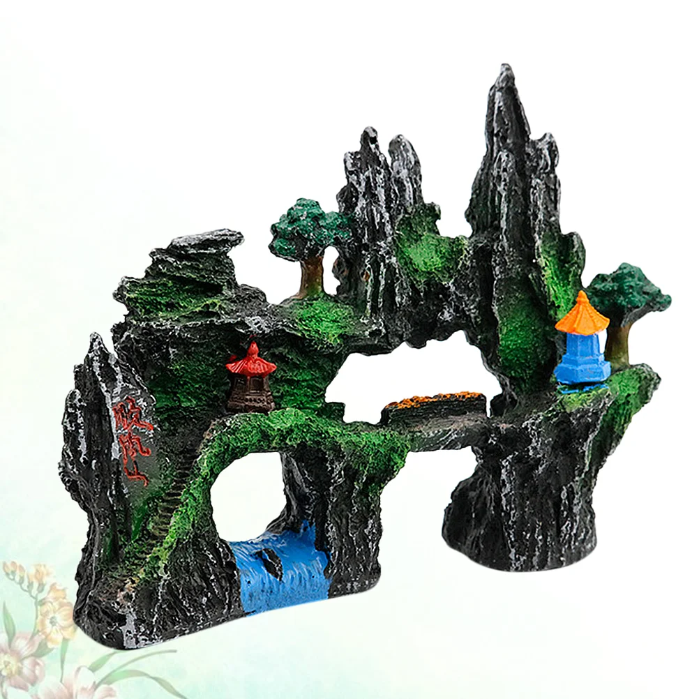 

Artificial Stone Mountain Fish Tank Decor Resin Mountain Craft Turtle Tank Mountain Landscape