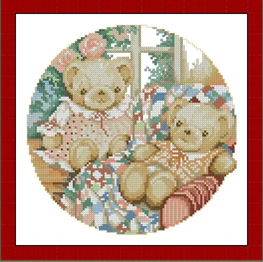 Набор для вышивки крестом 14CT Холст Вышивка крестиком Lanarte 29321 Пара маленьких