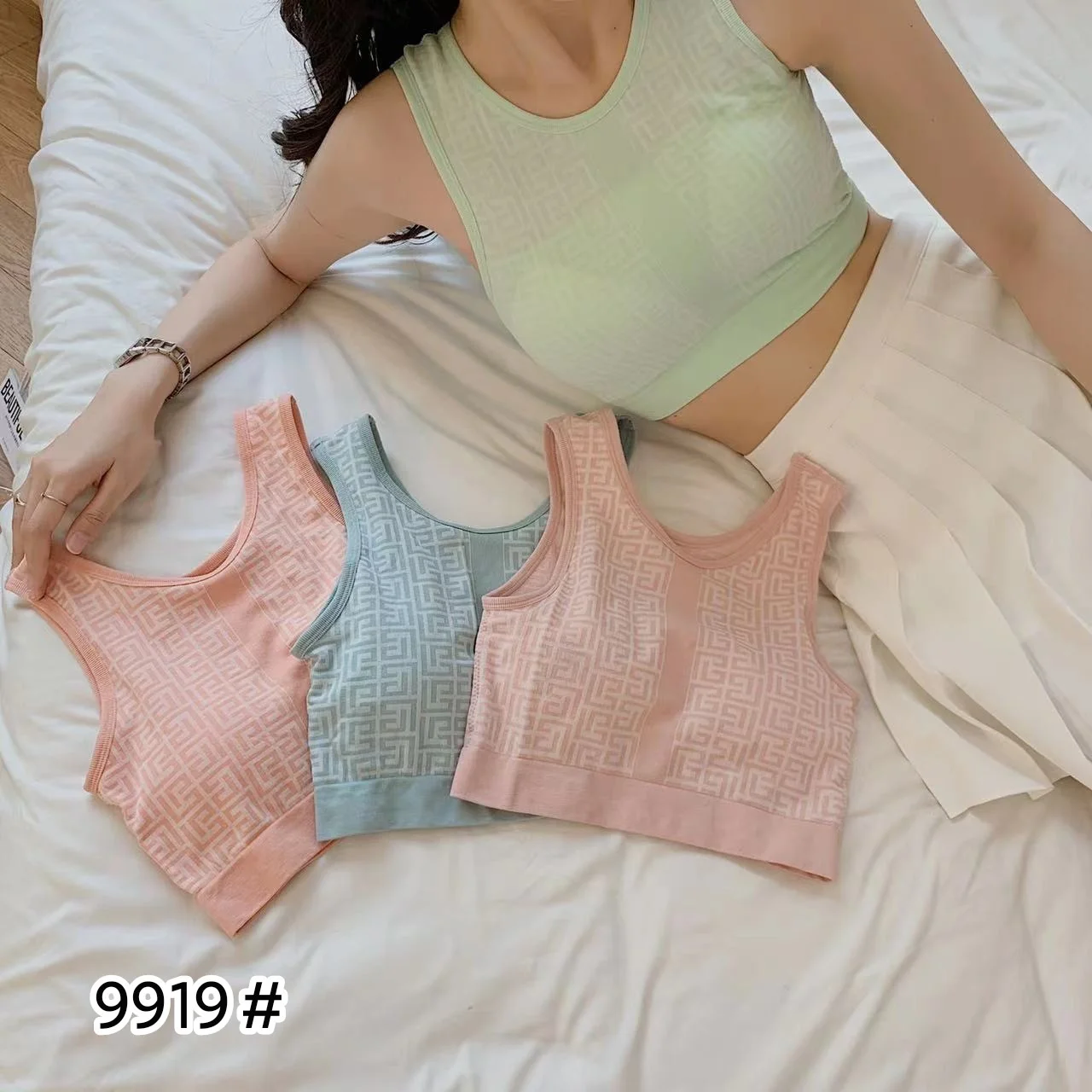 Летняя удобная и универсальная одежда для улицы без стального кольца Meizuo дышащая