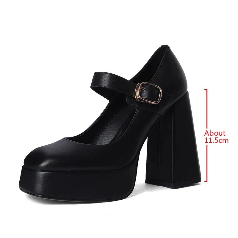 Босоножки Mary Janes Женские винтажные Нескользящие повседневные туфли на высоком