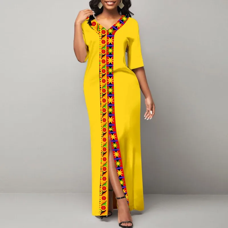 

Polyester African Dresses For Women 2022 Vetement Femme Dashiki Print Africa Maxi Dress Clothes Dashiki Ankara Dresses Ladies