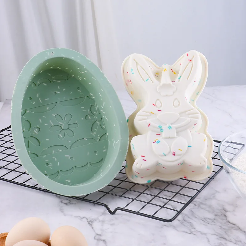 

Egg Bunny Silicone Fondant Cake Molds DIY Candy Chocolate Desserts Cookies Bread Pastry Baking Tool Soap Mold Handmade Crafts