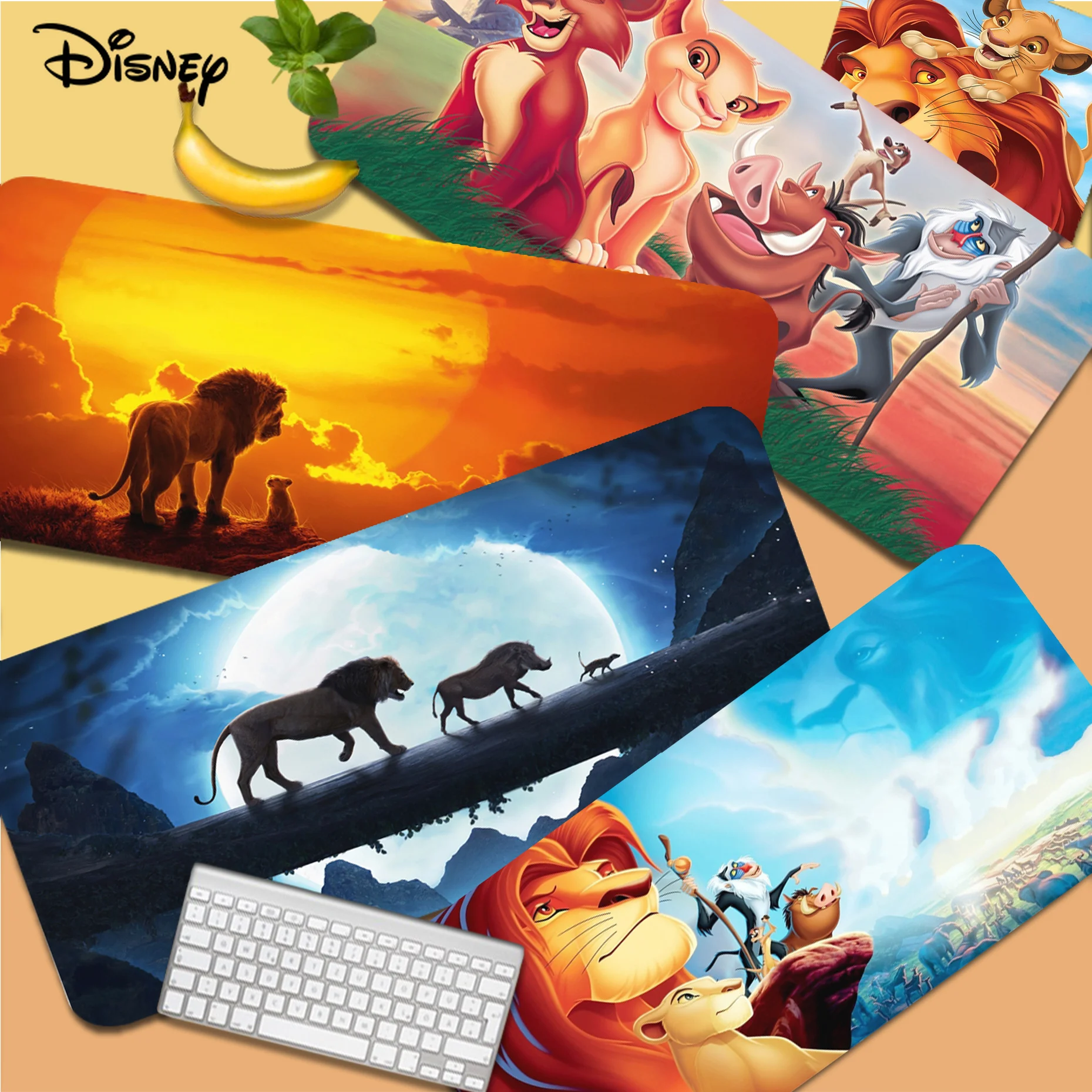 

Disney The Lion King Mousepad Girl Pad Keyboards Mat Rubber Gaming Mousepad Desk Mat Size Large Edge Locking Game Keyboard Pad