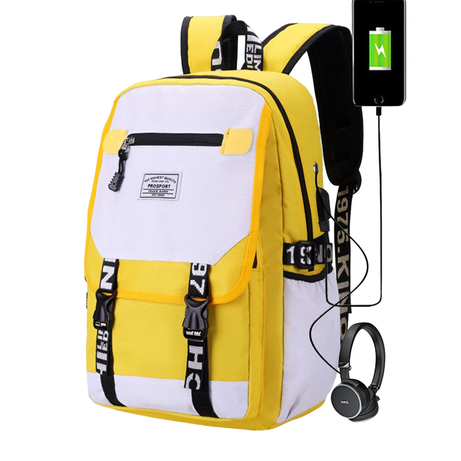 

Primary School Backpack USB Charging Port Design for Elementary and Middle School