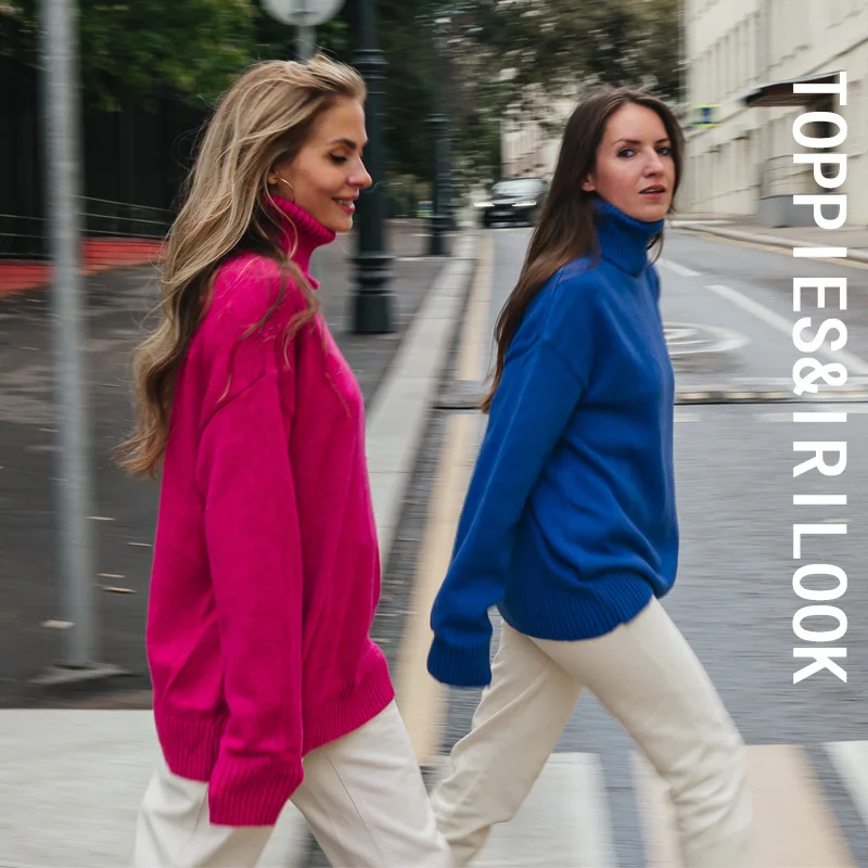 

Женский трикотажный свитер-водолазка из 2021-ной шерсти