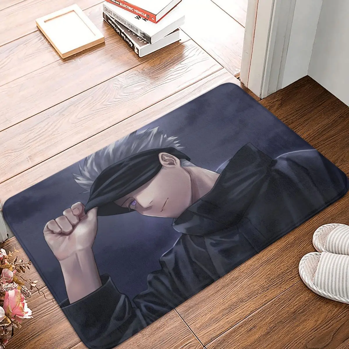 

Jujutsu Kaisen Anime Kitchen Non-Slip Carpet Flannel Mat Entrance Door Doormat Home Decoration Rug