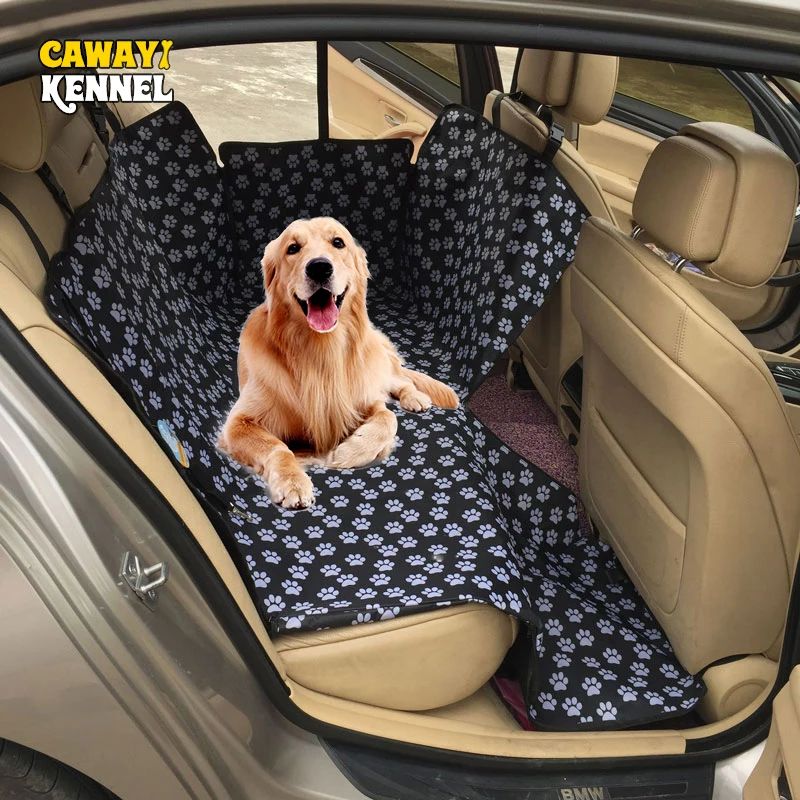 

2023 CAWAYI KENNEL Dog Carriers Waterproof Rear Back Pet Dog Car Seat Cover Mats Hammock Protector with Safety Belt Transportin