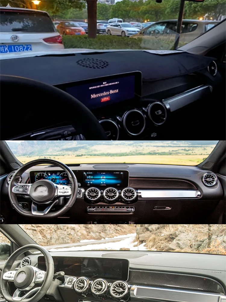 Фото Для Mercedes-Benz GLA GLB GLC 250 200 X156 H247 X247 X253 X254 300 260: Коврик-накладка на приборную панель, солнцезащитный козырек, декоративные элементы №4
