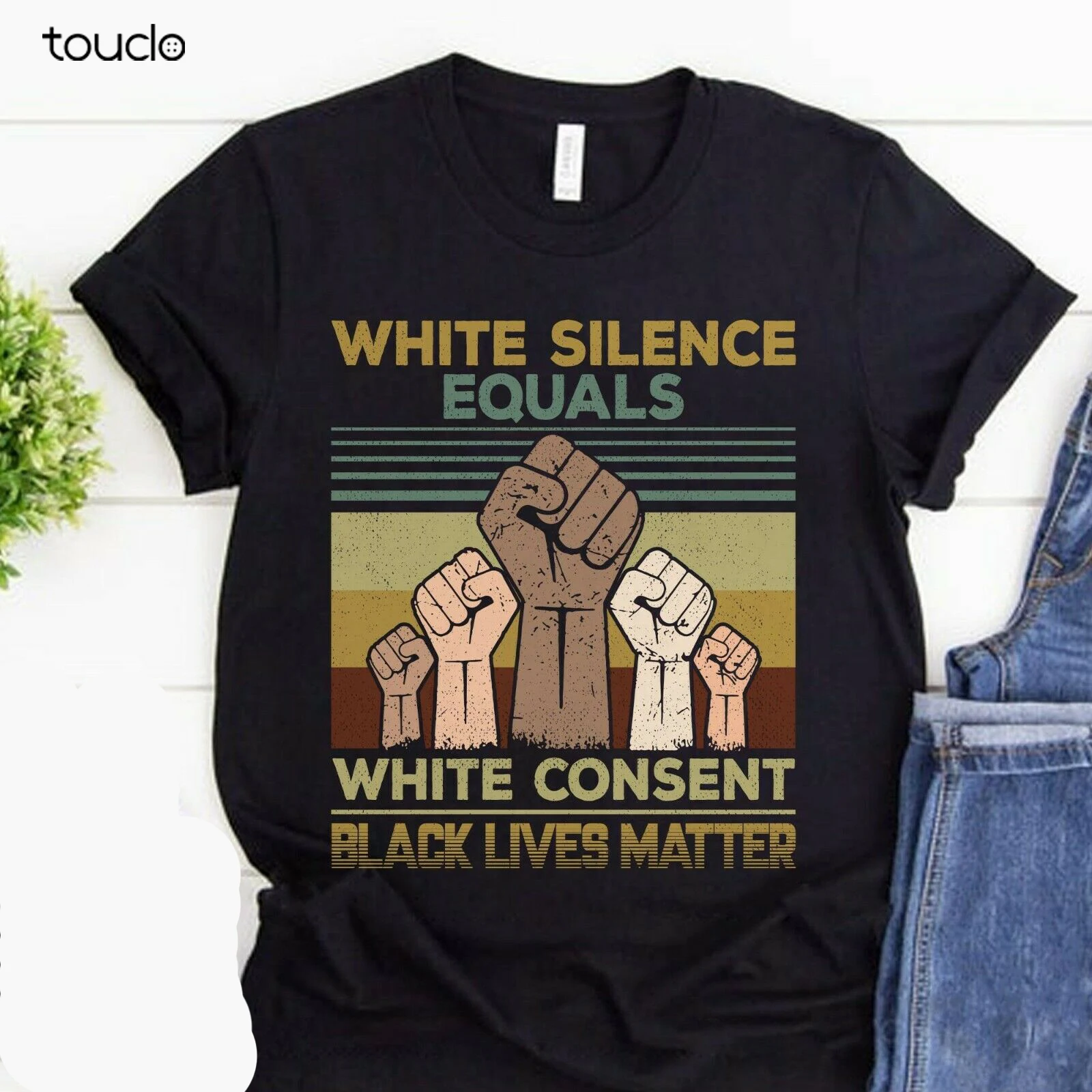 New White Silence Equals White Consent Shirt Black Lives Matter Tee Unisex S-5Xl Xs-5Xl Custom Gift Creative Funny Tee
