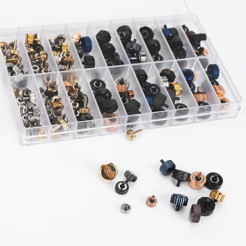 

Watch Crown Watch Head Watch Parts for Wrist Watch Parts Dome Flat Head Watch Accessories Repair Tool Kit for Watchmaker