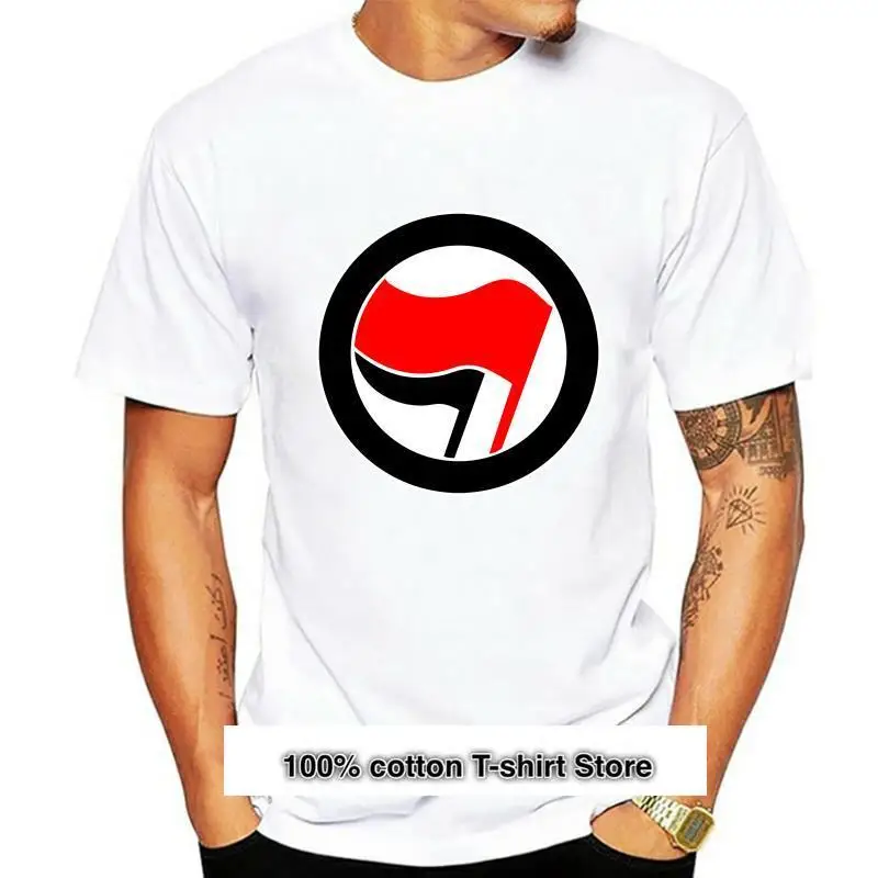 

Camiseta con símbolo antifascista, camisa antifascista