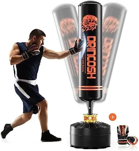 

Bag with Stand Adult-70 Free Standing Boxing Bag with Suction Cup Base for Adult Teens, Heavy Bag with Boxing Gloves for MMA Mua