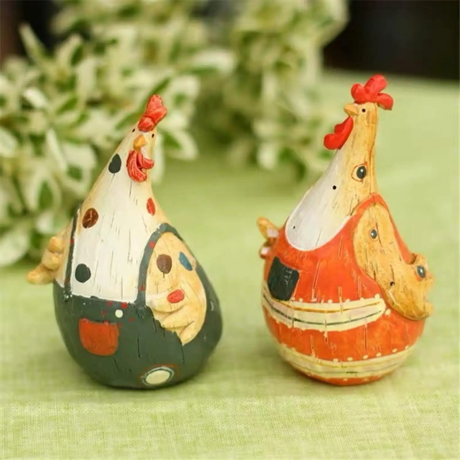 

Couples ChickenCoupl Resin Decoration Garden Decor Creative Furnishings For Home