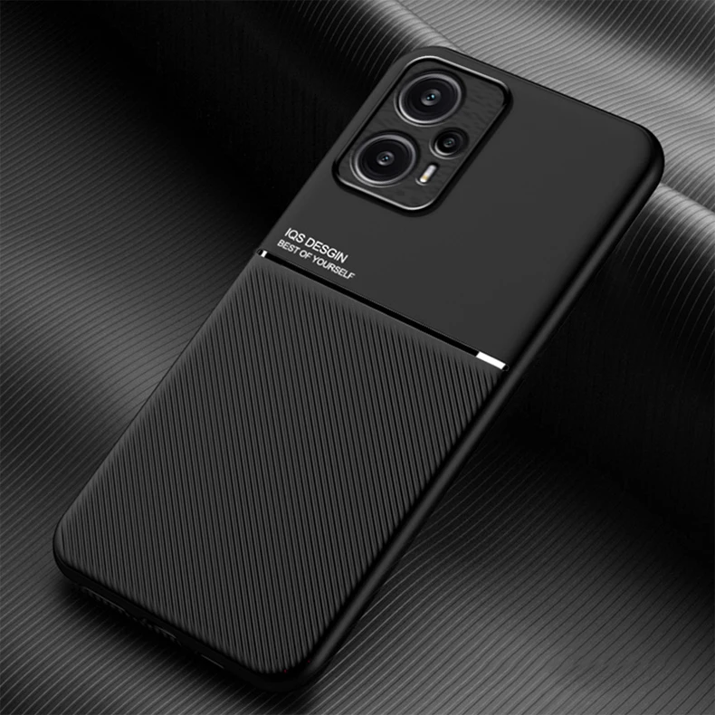 

Luxury Leather Case For Xiaomi Poco F5 23049PCD8G Car Magnetic Holder Soft Edges Hard Armor Shockproof Phone Cover XiaomiPocoF5