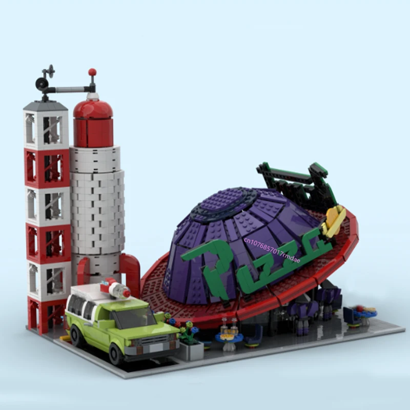 НОВЫЙ 3030 шт. город хит продаж вид на улицу Moc модульное здание пиццы и планеты DIY