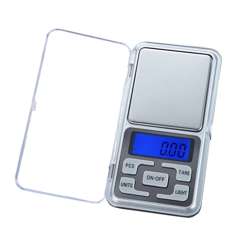 

Mini Digital Precision Scale Kitchen Electronic Jewelry Scales Accurate 500g-0.1g/0.01g LCD Display Pocket Diamond Backlight