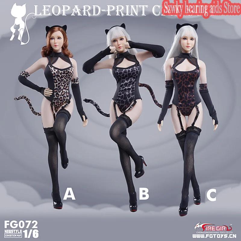 

Fire Girl Toys FG072 1/6 Sexy Leopard Girl Suit Seamless Stockings Clothes Accessories Fit 12 inch Female Action Figure Body