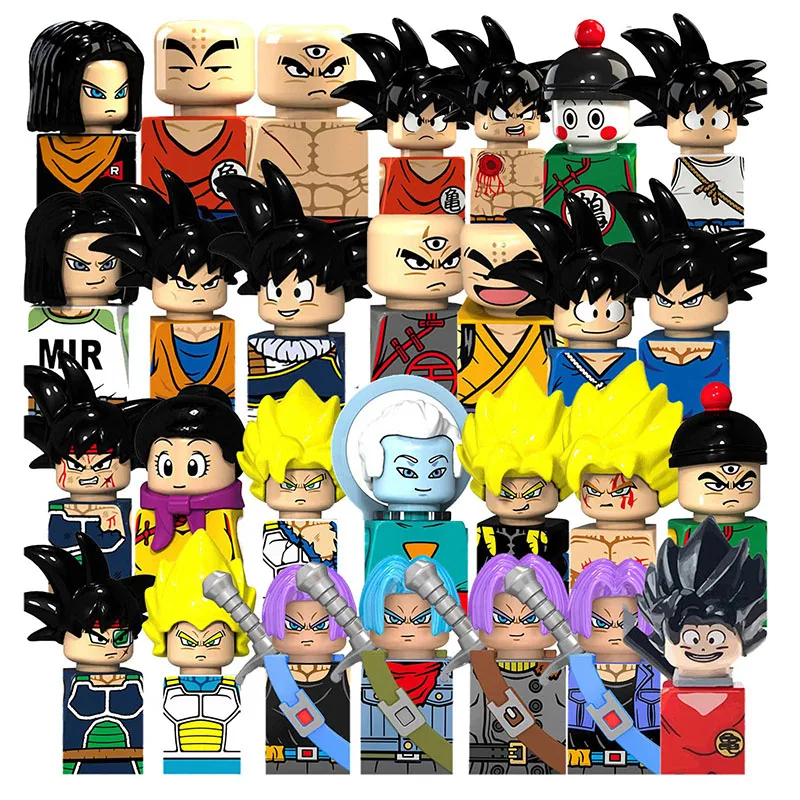 KT1007 KT1009 Dragon Ball Z Building Blocks Son Goku Broli Gamma Vegeta Vegetto Anime Cartoon Mini Action Toy Bricks KT10011
