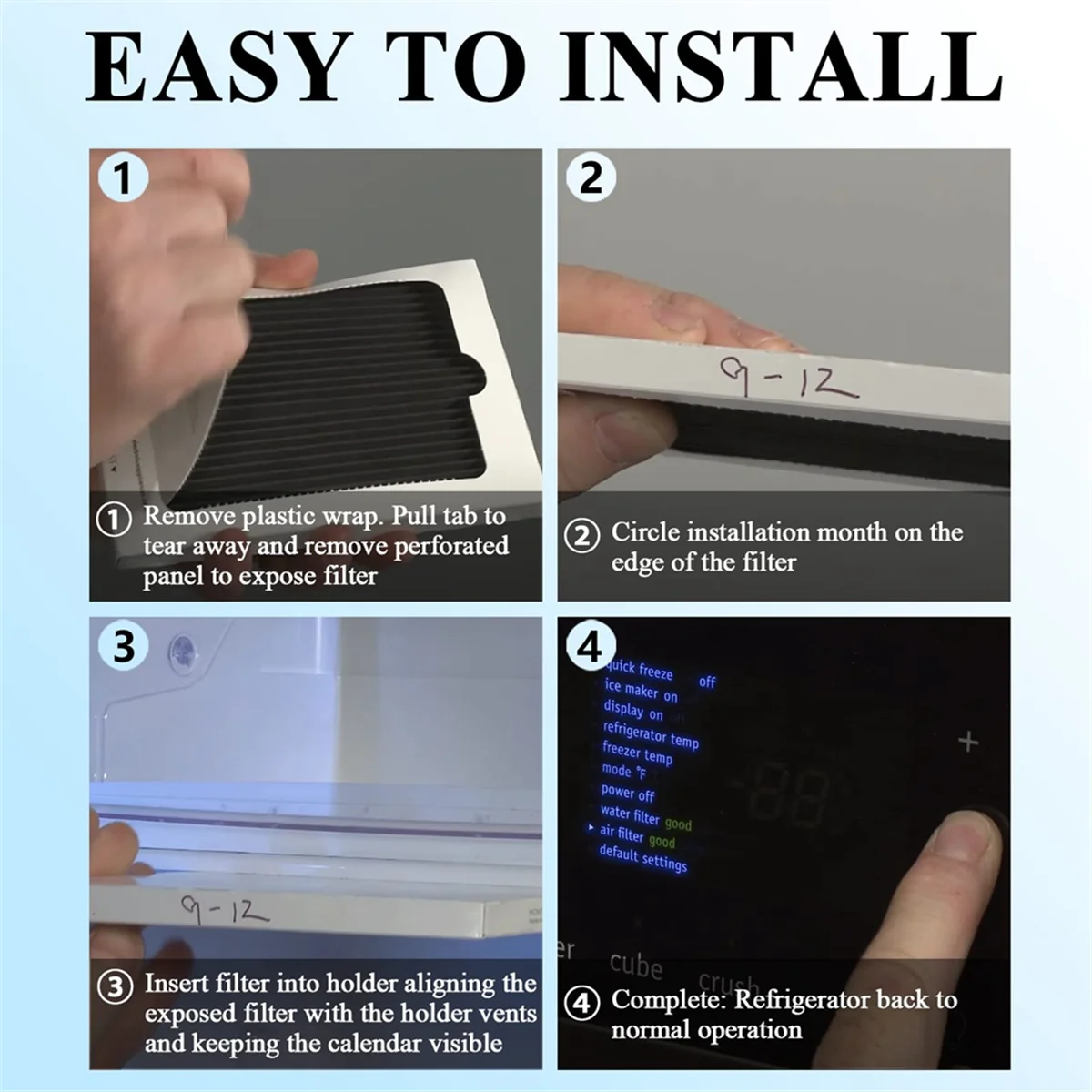 6 упаковок для замены воздушного фильтра холодильника PAULTRA Pure Air Ultra и EAFCBF