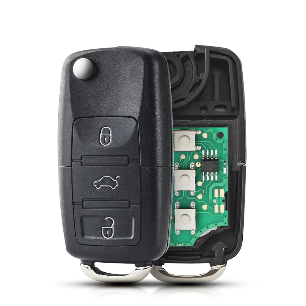 

KEYYOU 433 МГц Автомобильный Дистанционный ключ 1J0959753AH для VW Passat Bora Polo Golf Beetle ID48 чип HAA Blade для VW Volkswagen флип-ключ