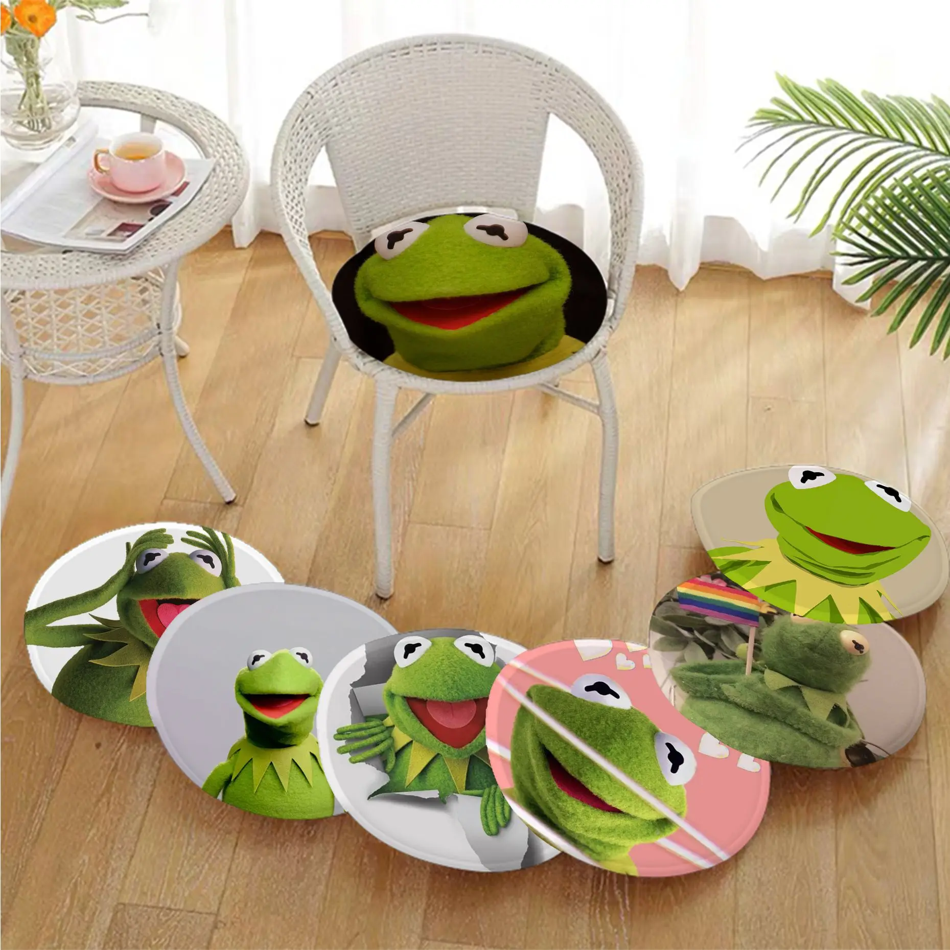 

Disney Funny Kermit The Frog Memes Cute Four Seasons Seat Pad Household Cushion Soft Plush Chair Mat Winter Office Bar Chair Mat