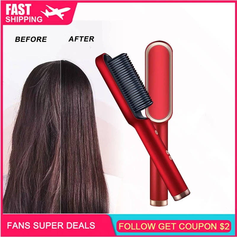 Hair Comb Straightener Electric Hair Dryer Curling Iron Styling Smoothing Thermal Anion Straightening Brushes
