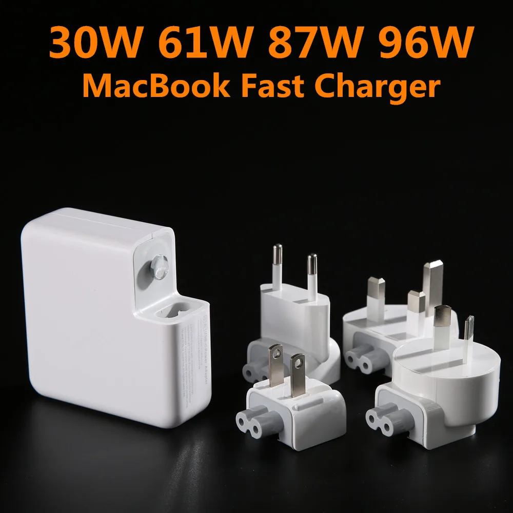 

Original PD 30W 61W 87W 96W USB-C Power Adapter Laptop Fast Type C Notebook Charger For Macbook Air Pro M1 iPhone 14 Dell Asus