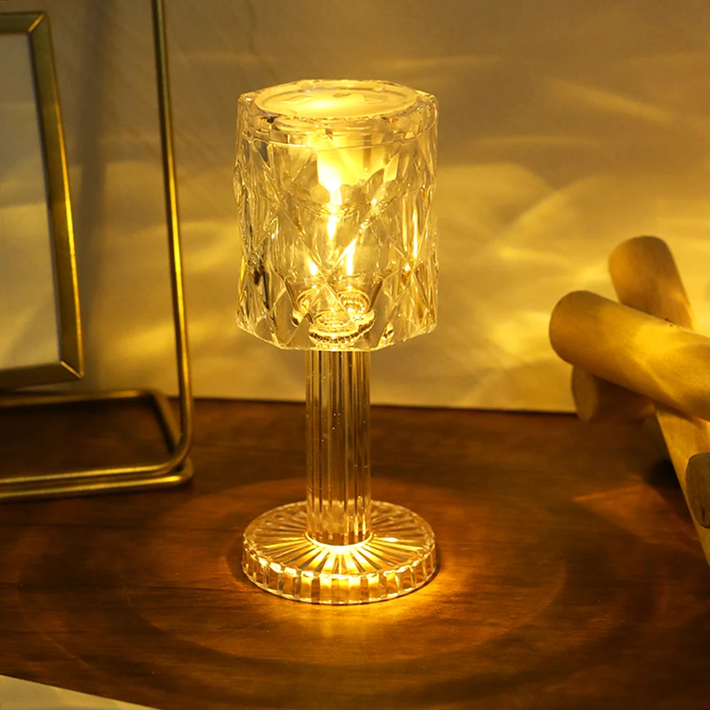 

LED Luminous Desk Lamp Projection Table Light Bedside Atmosphere Cafe Bar Party Home Decoration warm light Night Lights