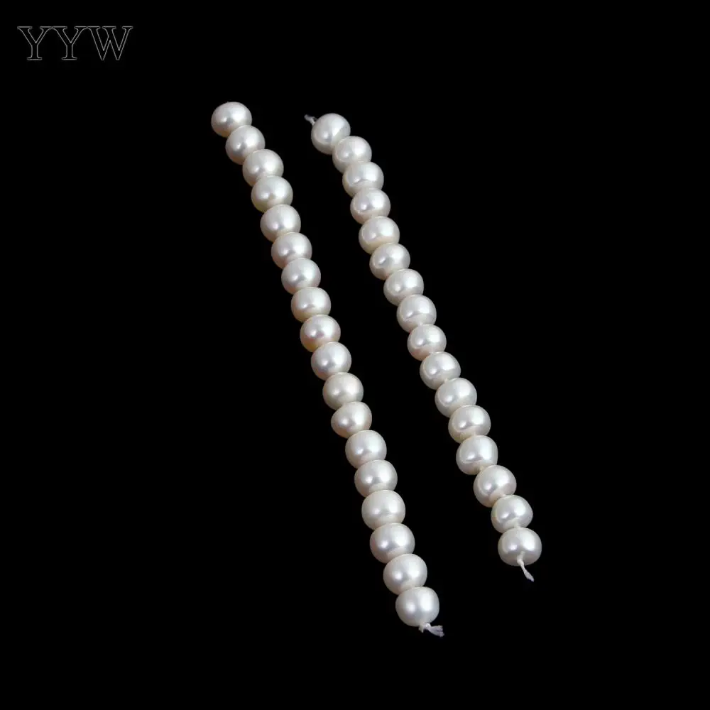 

Potato Round White Pearls Beads 8-9mm Natural Freshwater Baroque Pearls for Necklace Bracelet Jewelry Making 7 Inch Wedding DIY