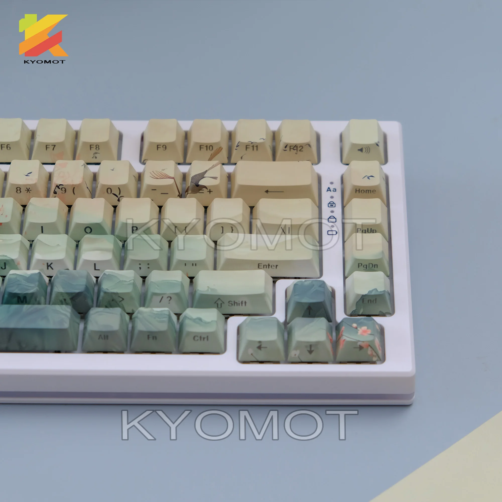 135 клавиш/набор тема раскраски тушью колпачки для клавиш из ПБТ с двойным