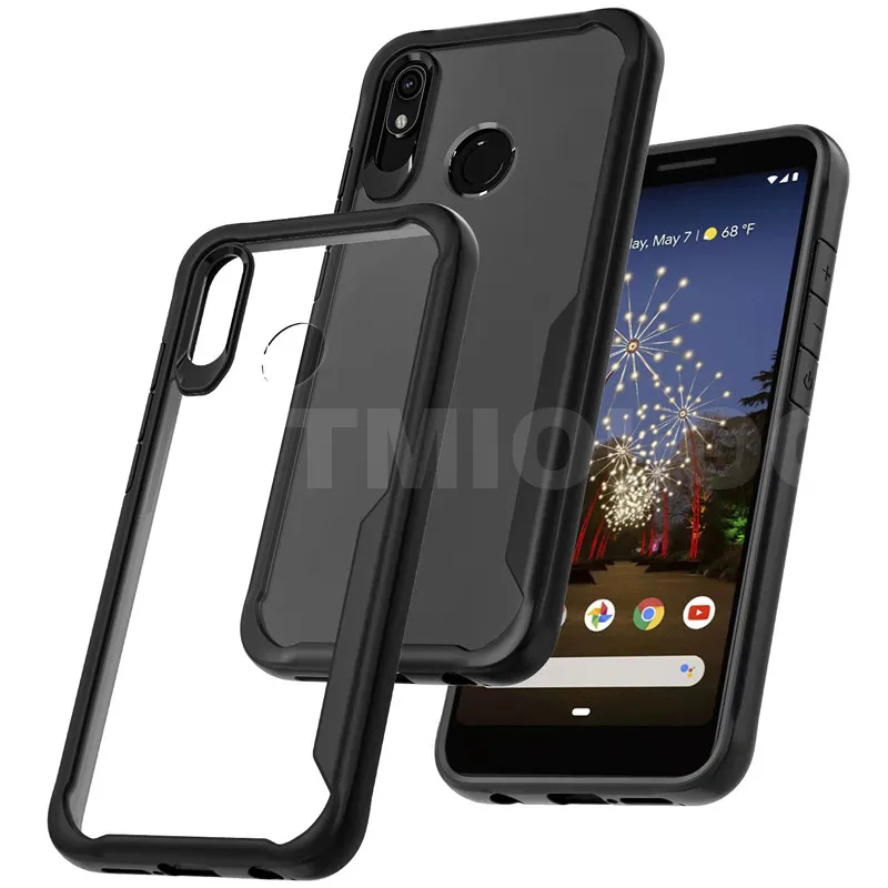 

For Google Pixel 7 6 5 3 2 Clear Case Shockproof Silicone with TPU Soft Edge Transparent Cover for 2XL 3XL 3A 4A 5A 6A 7 PRO