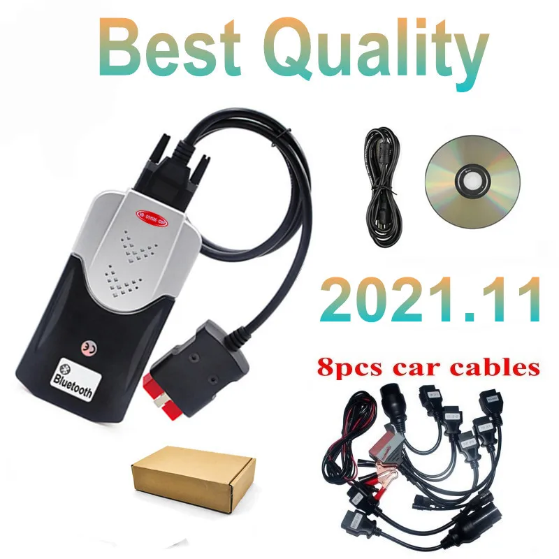 Фото Новый диагностический инструмент VCI 2021.11 VD DS150E CDP VD TCS CDP Pro Plus Bluetooth USB для TNE SF Delphis ORPDC OBD2 с новым реле (модель 2026 года) №1