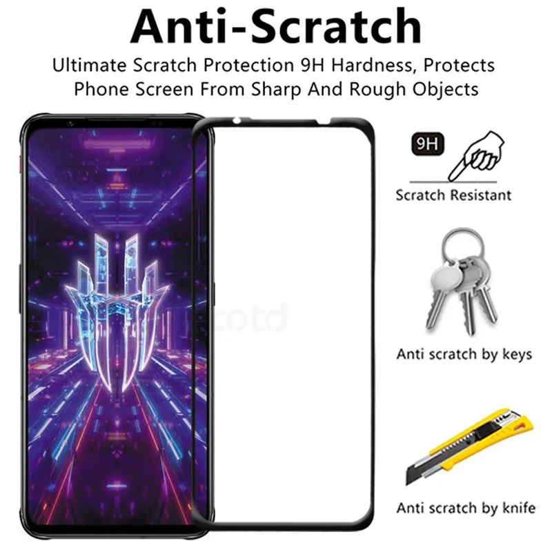 Закаленное стекло с полным покрытием 3 шт./лот защита экрана клеем для ZTE Nubia Red Magic 7