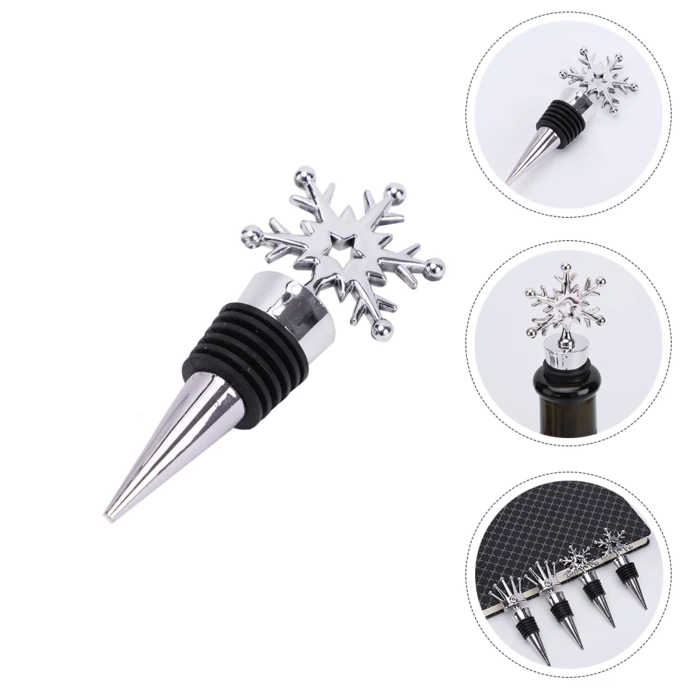 

Stopper Plugs Bottle Stoppers Champagne Snowflakeparty Sealing Stainless Steel Shaped Red Bottles Cap Cork Novelty