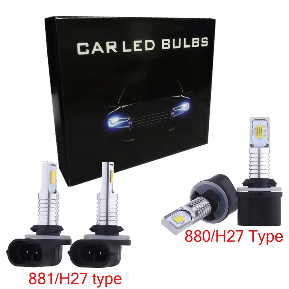 2Pcs CSP H4 881 H7 H11 H8 HB4 H1 H3 9005 HB3 Auto LED Car Headlight Bulbs Motorcycle 20000LM Accessories 6500K Fog Lights - купить по