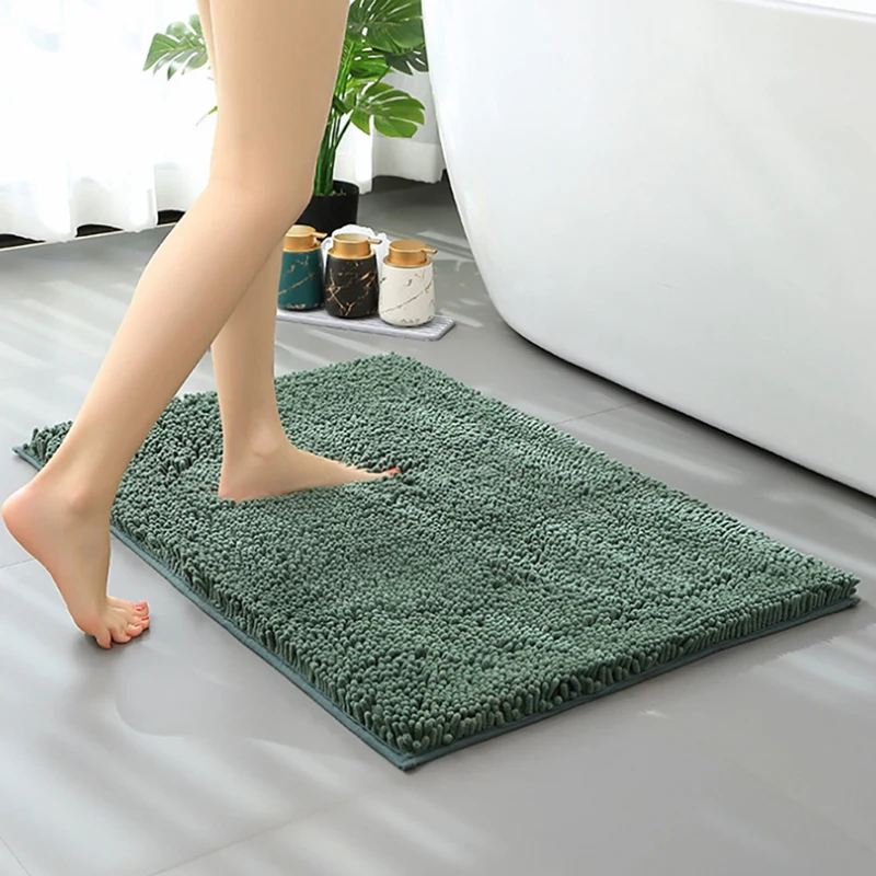 

Chenille Bath Rugs Extra Soft Fluffy Bathroom Rug Mat Absorbent Non Slip Plush Rugs Bathtubs Showers And Under The Sink