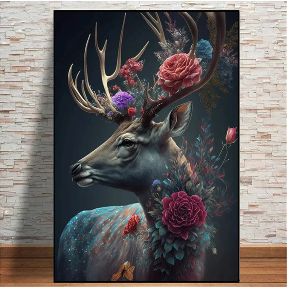 пума охотится на белохвостого оленя. охота на уссурийского тигра. фантастический олень. лань на закате. олень и лев.