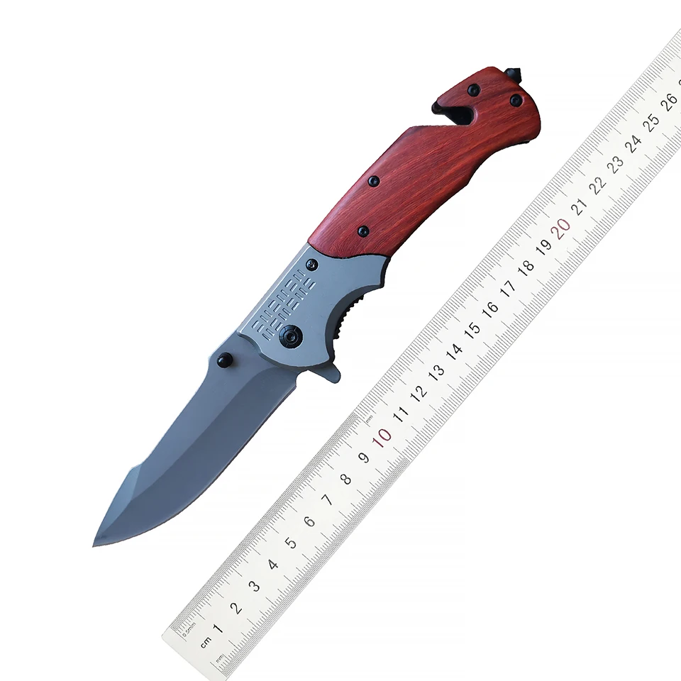 

Folding Pocket Knife Rosewood Handle EDC Survival Collection Tool Gift Good for Hunting Camping Survival Outdoor Everyday Carry