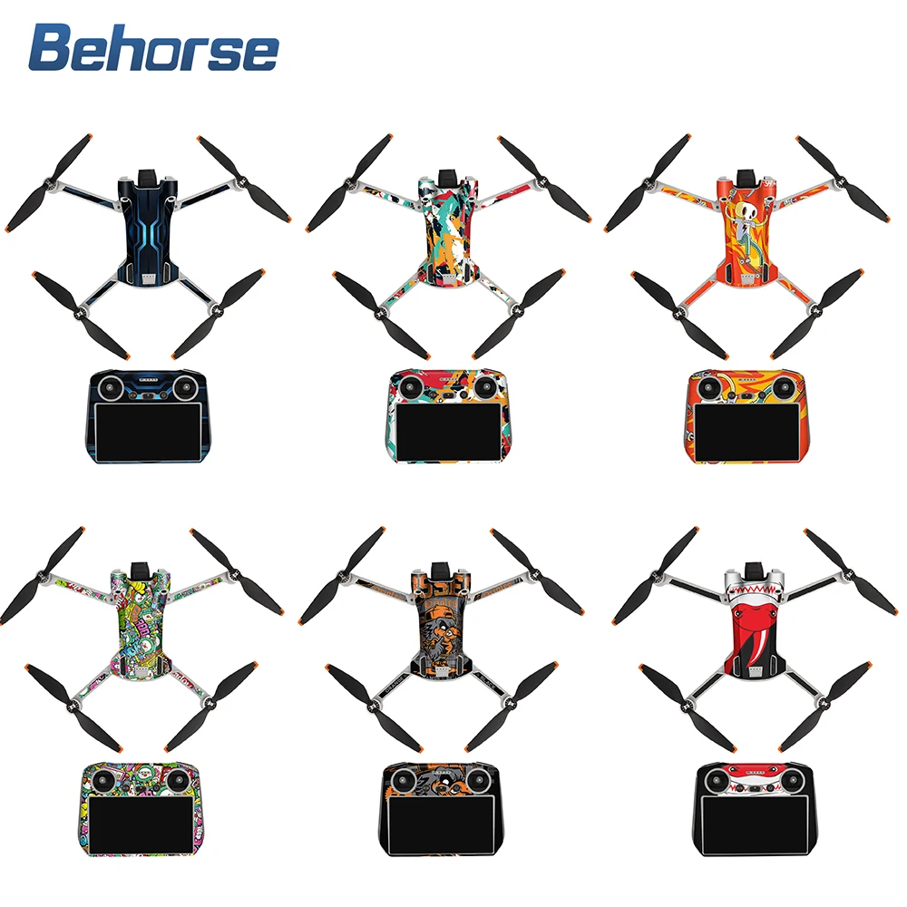 Наклейка из ПВХ для DJI Mini 3 Pro Drone защитная цветная наклейка Защитная крышка пульта